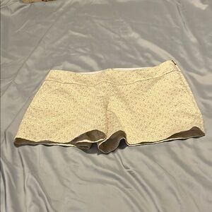 Lilly Pulitzer Textured High Waist Shorts in Cream Women Size 14